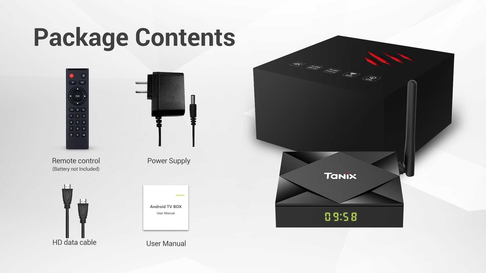 Tanix TX6S Android 10 Smart TV Box Allwinner H616 Quad Core 4G RAM 32G ROM 2.4G 5G Dual Wifi Bluetooth 4K