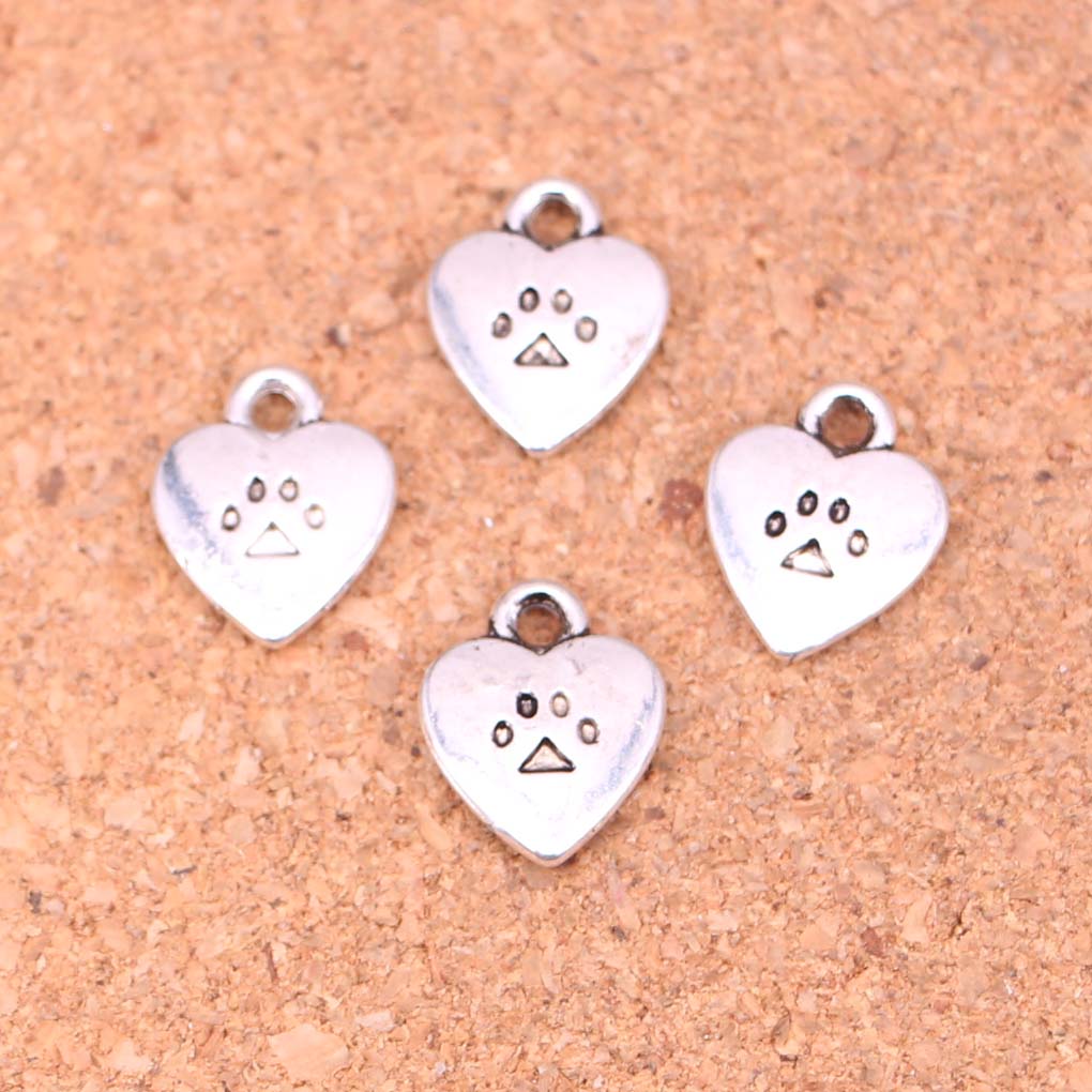 233pcs Charms heart dog paw Antique Silver Plated Pendants Making DIY Handmade Tibetan Silver Jewelry 12*9mm, Bronze;silver
233pcs Charms heart dog paw Antique Silver Plated Pendants Making DIY Handmade Tibetan Silver Jewelry 12*9mm, Bronze;silver