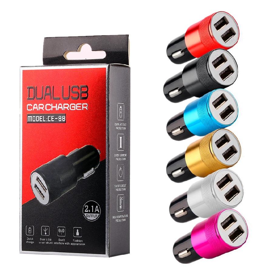 Universal Aluminium Alloy Dual Usb ports 2.1A +1A Usb Car Charger Adapter For Samsung iphone Android phone gps pc
Universal Aluminium Alloy Dual Usb ports 2.1A +1A Usb Car Charger Adapter For Samsung iphone Android phone gps pc