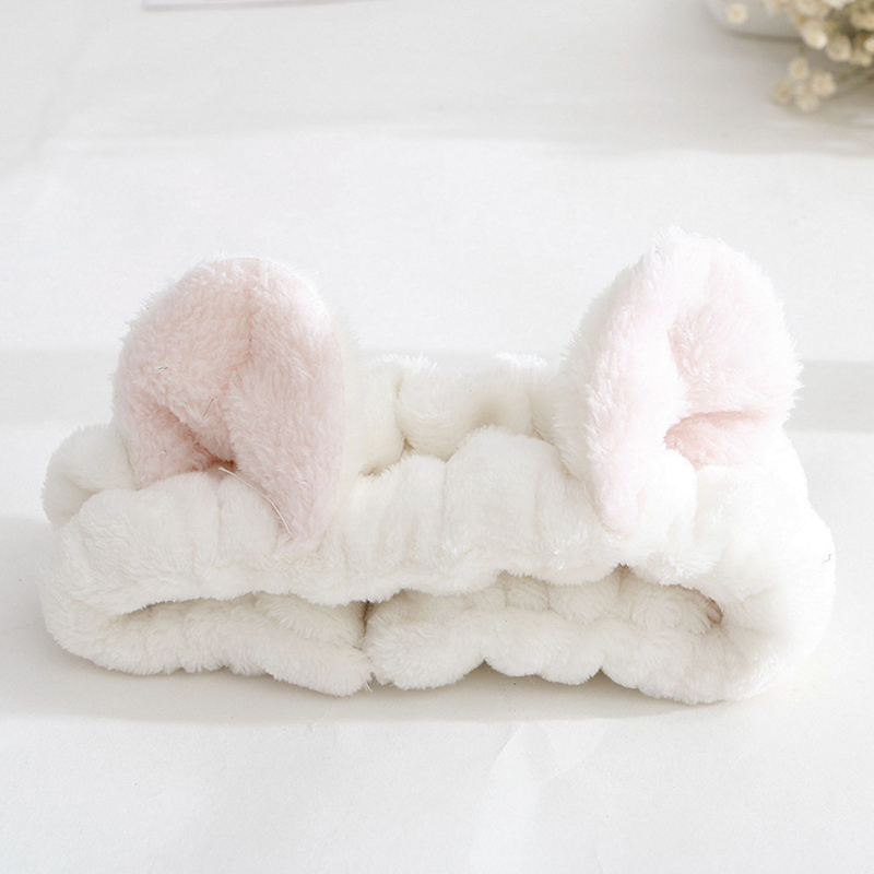 Towel Lovely Elastic Cat Ears Headband Girls Makeup Face Clean Washing Spa Head Ornaments For Women Towel