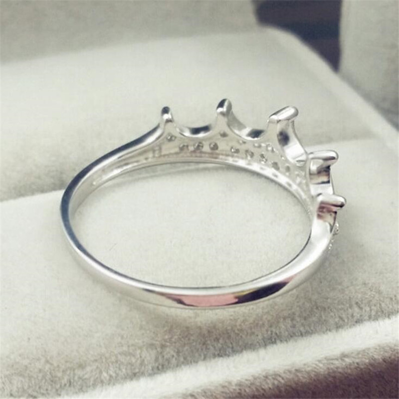Baroque Gothic Vintage Fashion Jewelry Real 925 Sterling Silver Pave White Sapphire CZ Diamond Women Wedding Crown Band Queen Ring Gift