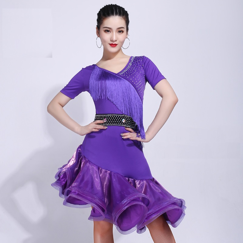 D0819 Lady Latin Dancing Dress Girls Tassel Dancing Costumes Female Latin Dance Wear Women's Adult Tassels Short Sleeve, Black
D0819 Lady Latin Dancing Dress Girls Tassel Dancing Costumes Female Latin Dance Wear Women's Adult Tassels Short Sleeve, Black
