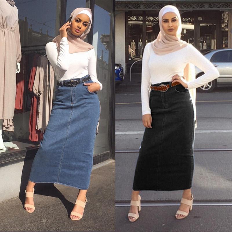 Fashion Women's Stretch denim bag hip Long Skirt Princess Elegant Modest Muslim Bottoms longer Party Islamic Clothing F1404
Fashion Women's Stretch denim bag hip Long Skirt Princess Elegant Modest Muslim Bottoms longer Party Islamic Clothing F1404