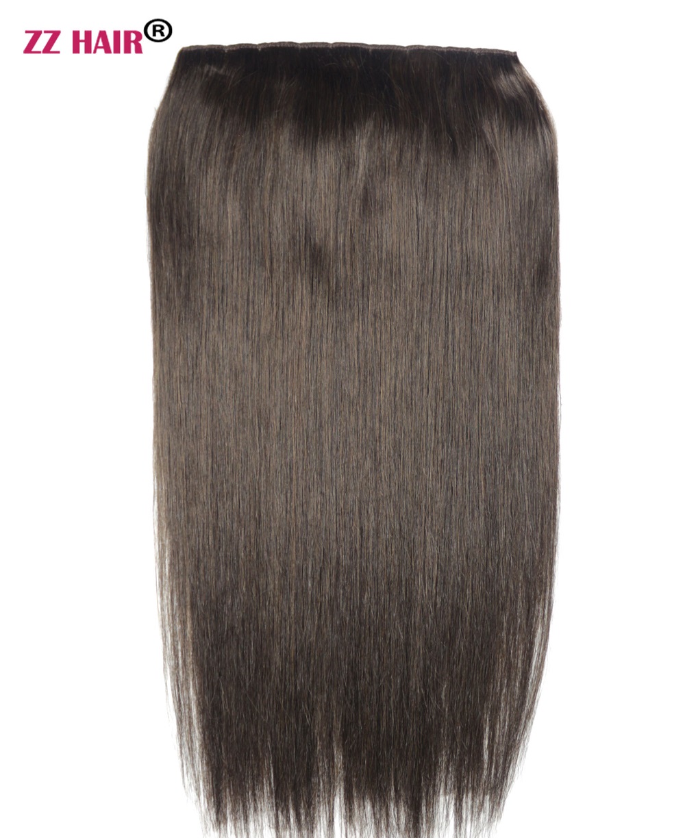 16"-28" One Piece Set 200g 100% Brazilian Remy Clip-in Human Hair Extensions 5 Clips Natural Straight