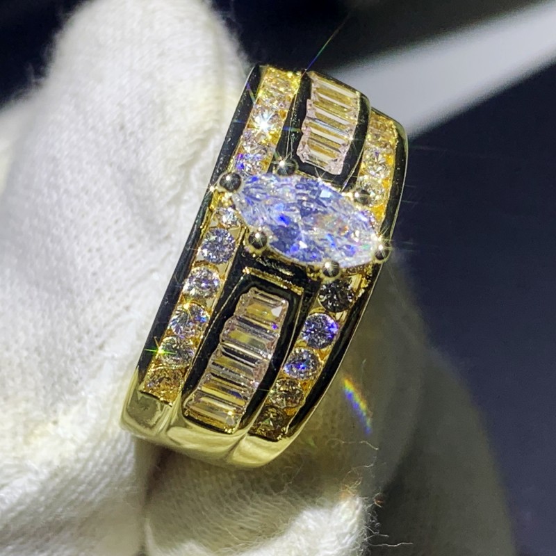 Sparkling Victoria Luxury Jewelry 925 Sterling Silver&Gold Fill Marquise Cut White Topaz CZ Diamond Gemstones Women Wedding Band Ring Gift
Sparkling Victoria Luxury Jewelry 925 Sterling Silver&Gold Fill Marquise Cut White Topaz CZ Diamond Gemstones Women Wedding Band Ring Gift