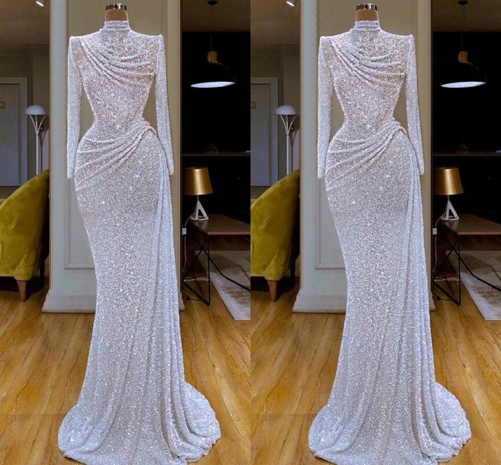 New Arrival Bling Bling Elegant Mermaid Evening Dresses High Jewel Neck Sequins Long Sleeve Sweep Train Formal Dress Evening Party Gowns, Black;red
New Arrival Bling Bling Elegant Mermaid Evening Dresses High Jewel Neck Sequins Long Sleeve Sweep Train Formal Dress Evening Party Gowns, Black;red