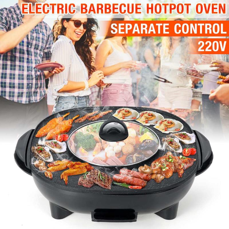 Barbecue Pan Hot Pot Smokeless Hotpot Machine Dinner Party Picnic Skillet Maker AU 220v Electric BBQ Grill Non Stick Plate
Barbecue Pan Hot Pot Smokeless Hotpot Machine Dinner Party Picnic Skillet Maker AU 220v Electric BBQ Grill Non Stick Plate