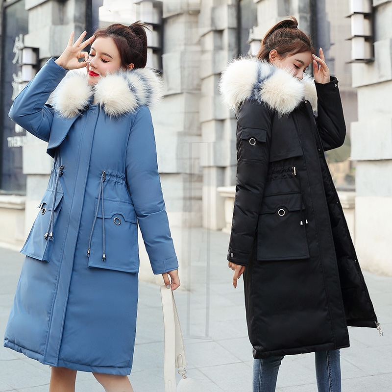 Wholesale fashion women's long section new winter jacket student large fur collar down cotton jacket size S-XXXL, Creamy-white
Wholesale fashion women's long section new winter jacket student large fur collar down cotton jacket size S-XXXL, Creamy-white