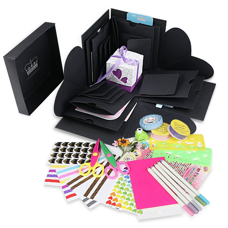 DIY Surprise Love Display Explosion Box Handmade Gift Box Photo Scrapbooking Birthday Wedding Valentine's Festival Party