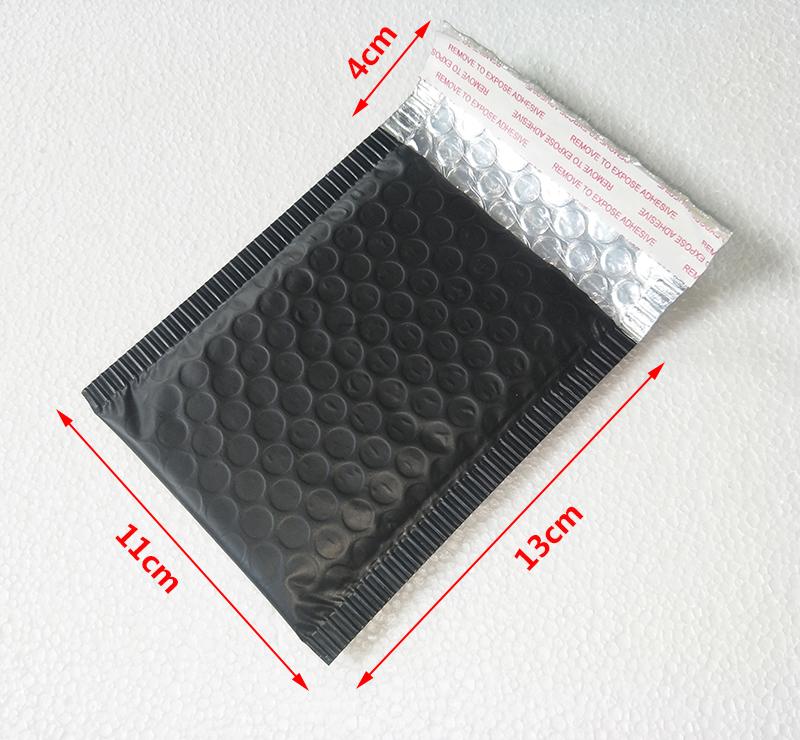100pcs 110*130mm Matte Black Bubble Envelopes Bags Mailers Padded Shipping Envelope With Bubble Mailing Aluminum foil bags