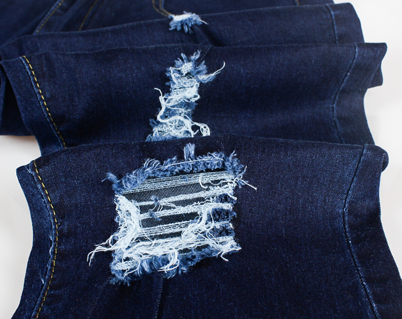 New Men's Ankle Length Slim Jeans Streetwear Holes Summer Ripped Pencil Pants Trousers Casual Denim Skinny Mens Jeans