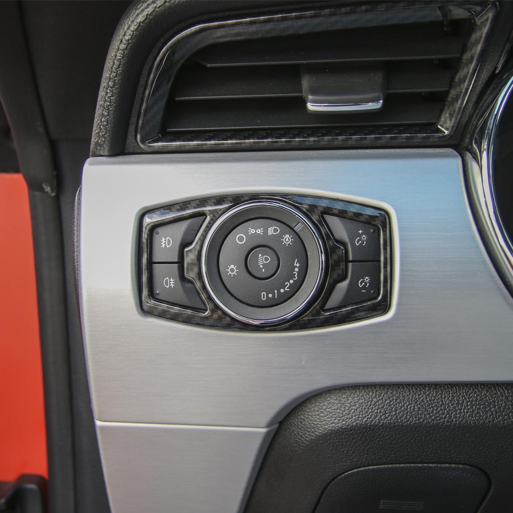 Car HeadLight Switch Button Trim ABS Decoration Cover For Ford F150 Car Interior Accessories