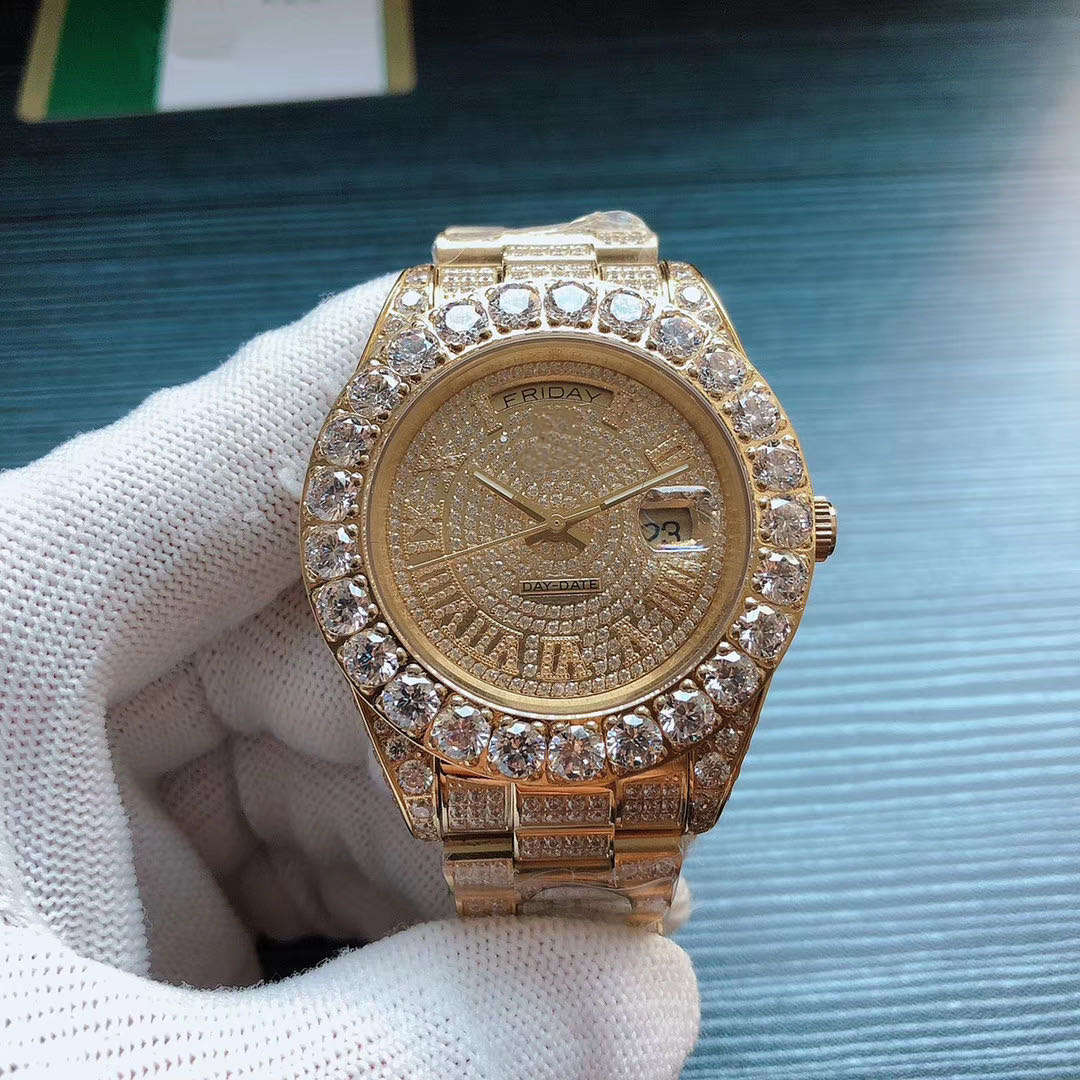 Top luxury men's all-gemstone set with diamond double calendar stainless steel 18K gold sapphire 45 mm automatic mechanical waterproof men's, Camel
Top luxury men's all-gemstone set with diamond double calendar stainless steel 18K gold sapphire 45 mm automatic mechanical waterproof men's, Camel