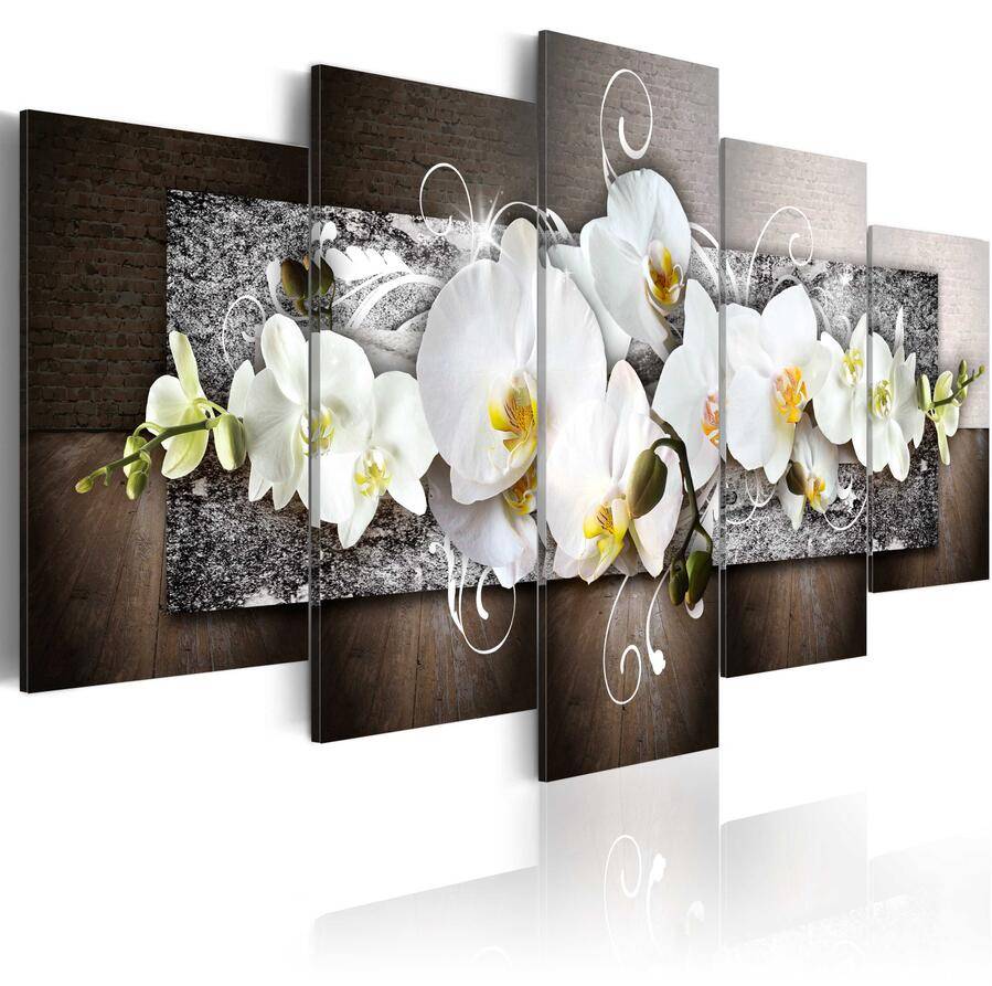 5pcs/set Unframed Flower of Innocence HD Print On Canvas Wall Art Picture For Home and Living Room Decor
