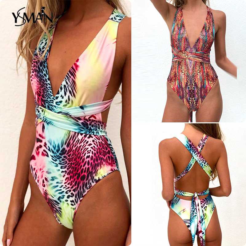 Yisiman Bandage Deep V One Piece Swimsuit Sexy Monokini Brazilian Bikini 2019 Summer Bathing Female Leopard Print Swimwear Women, 01
Yisiman Bandage Deep V One Piece Swimsuit Sexy Monokini Brazilian Bikini 2019 Summer Bathing Female Leopard Print Swimwear Women, 01