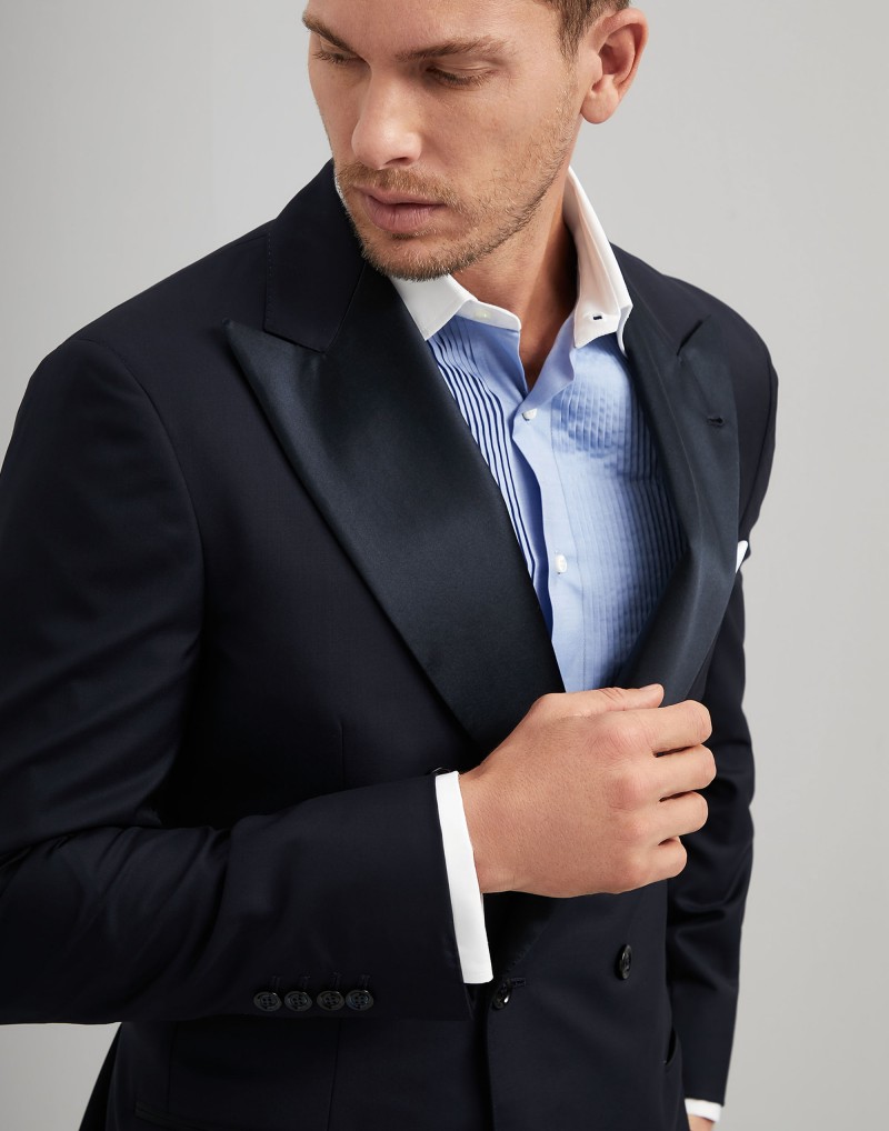 Handsome Black Mens Designer Jackets Satin Peaked Lapel Double Breasted Wedding Tuxedos One Piece Men Formal Prom Jacket Blazer