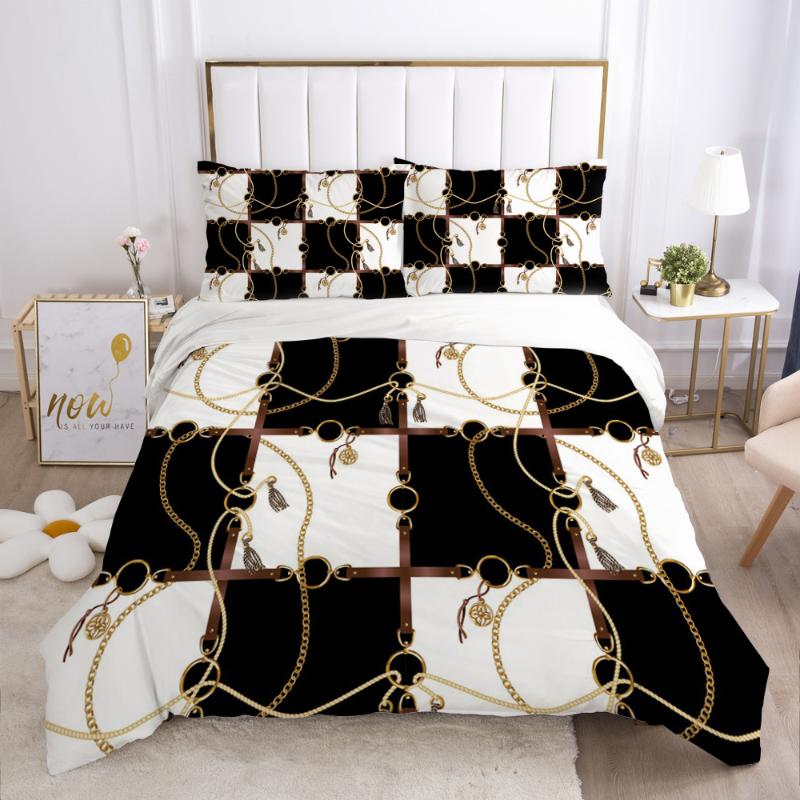 ONGLYP 3D Gold Chain Comfy Bedding Set Duvet Cover with Pillow Case Single Double Full Queen King Bedding Sets Quilt Cover, Pattern 4
ONGLYP 3D Gold Chain Comfy Bedding Set Duvet Cover with Pillow Case Single Double Full Queen King Bedding Sets Quilt Cover, Pattern 4