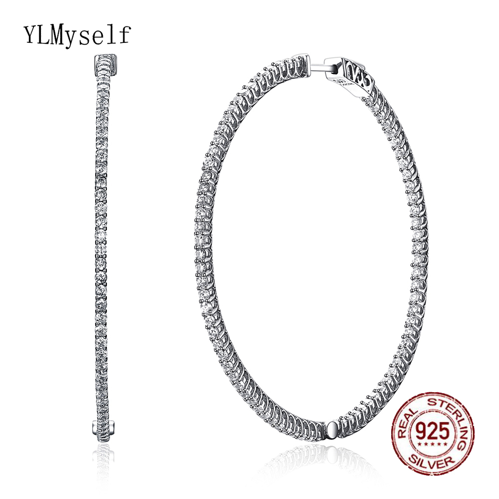Recommend 56mm large Real Sterling silver hoop earring micro pave tiny crystal jewelry jewellery big 925 silver circle earrings CX200628
Recommend 56mm large Real Sterling silver hoop earring micro pave tiny crystal jewelry jewellery big 925 silver circle earrings CX200628