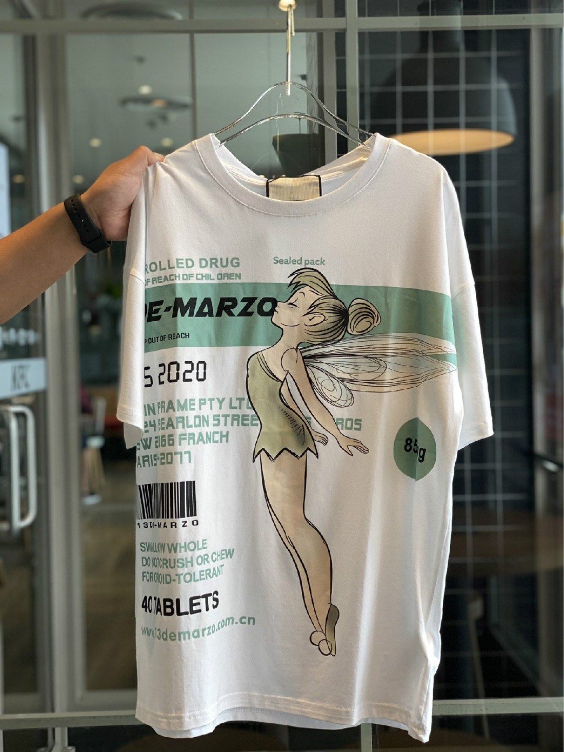 Spring/Summer 2020 High-end Quality Fashion Ladies Flower Fairy Elf Illustration Series Short Sleeve T-shirt S-L