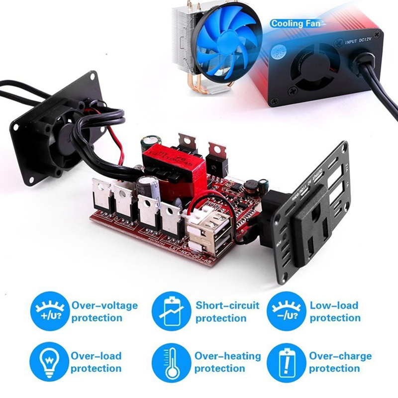 150W Car Power Inverter inversor DC 12V To AC 110V/220V 2.1A Dual USB Ports Car Charger Adapter