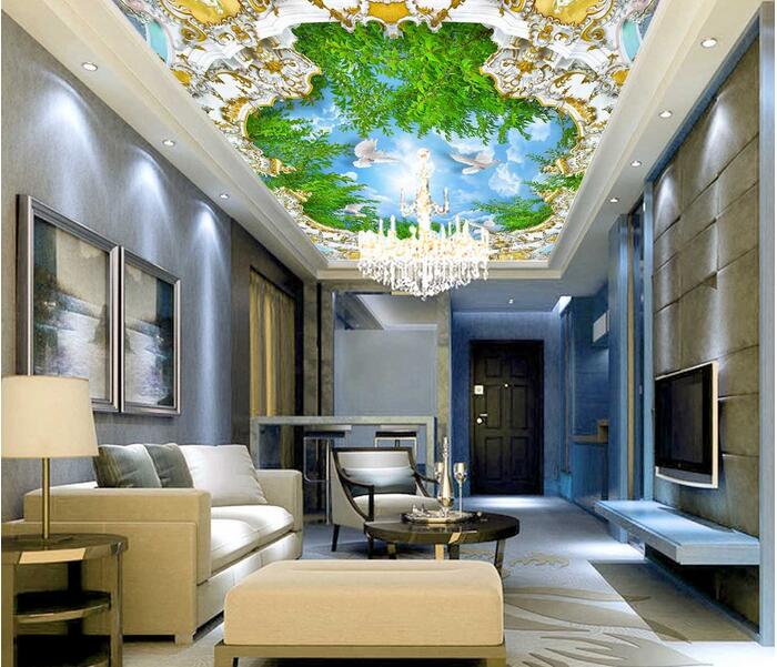 3d ceiling murals wallpaper custom photo European luxury decoration blue sky white clouds green leaves room 3d wall murals for walls 3 d, Non-woven
3d ceiling murals wallpaper custom photo European luxury decoration blue sky white clouds green leaves room 3d wall murals for walls 3 d, Non-woven