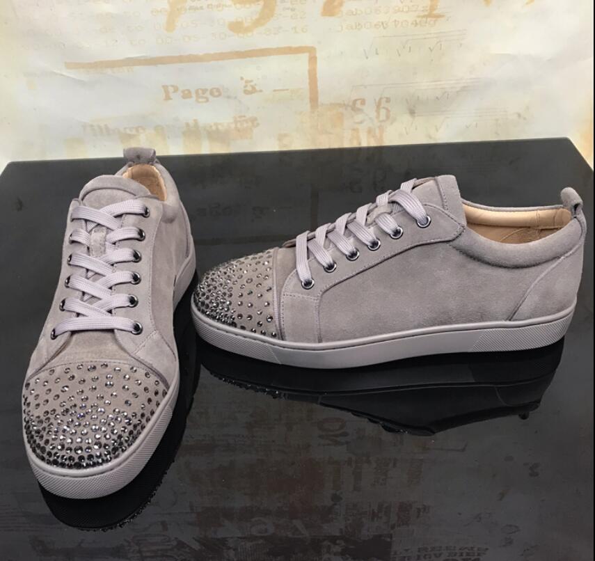 2019 Men Red Bottom Sneaker Suede With Rhinestone LowTop Fashion Red Bottom Sneakers Junior Luxury Design Casual Shoes, Black
2019 Men Red Bottom Sneaker Suede With Rhinestone LowTop Fashion Red Bottom Sneakers Junior Luxury Design Casual Shoes, Black