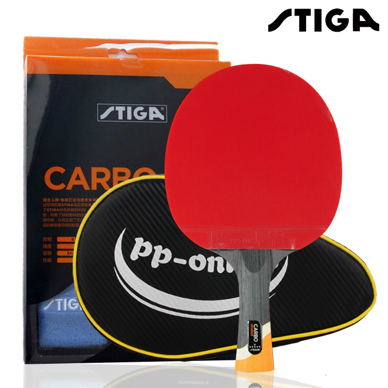 Original Stiga 6 stars Table tennis racket Ddouble Pimples-in rubber Ping Pong Racket tenis de mesa table tennis with bag T191026