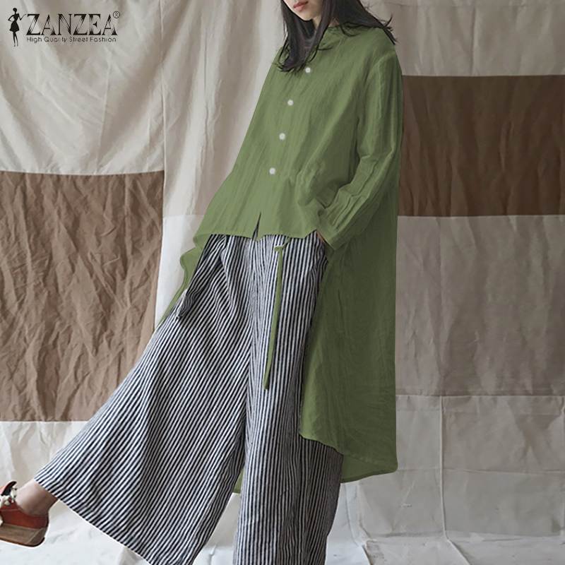 2020 ZANZEA Elegant Lapel Shirts Women' Irregular Blouse Long Sleeve Button Blusas Female Casual Solid Tunic Oversized Chemise, Black
2020 ZANZEA Elegant Lapel Shirts Women' Irregular Blouse Long Sleeve Button Blusas Female Casual Solid Tunic Oversized Chemise, Black