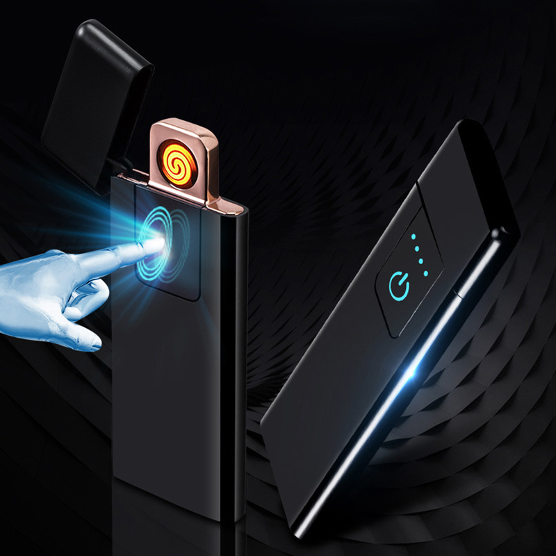 High Quality Metal USB Electronic Lighter Windproof Flameless Ultra thin Rechargeable Touch sensitive Electric Lighters Wholesale
High Quality Metal USB Electronic Lighter Windproof Flameless Ultra thin Rechargeable Touch sensitive Electric Lighters Wholesale