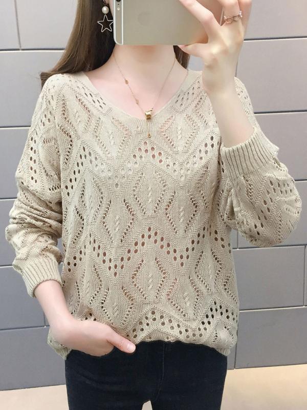 Summer Pullover Women Hollow Out Knitted Tops Autumn Batwing V-Neck Thin Female Pullovers Pull Femme Sweater Tops for Women, Green
Summer Pullover Women Hollow Out Knitted Tops Autumn Batwing V-Neck Thin Female Pullovers Pull Femme Sweater Tops for Women, Green