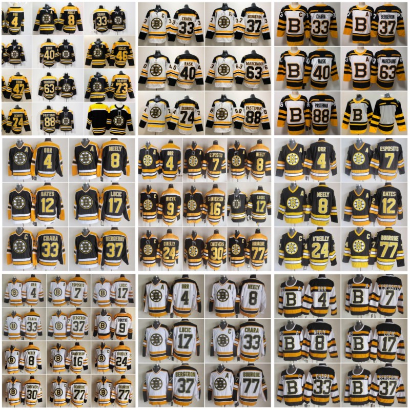 New Boston Bruins 33 Zdeno Chara 37 Patrice Bergeron Tuukka Rask David Krejci Torey Krug 4 Bobby Orr 8 Cam Neely 77 Ray Bourque Retro Jersey, Black;red
New Boston Bruins 33 Zdeno Chara 37 Patrice Bergeron Tuukka Rask David Krejci Torey Krug 4 Bobby Orr 8 Cam Neely 77 Ray Bourque Retro Jersey, Black;red