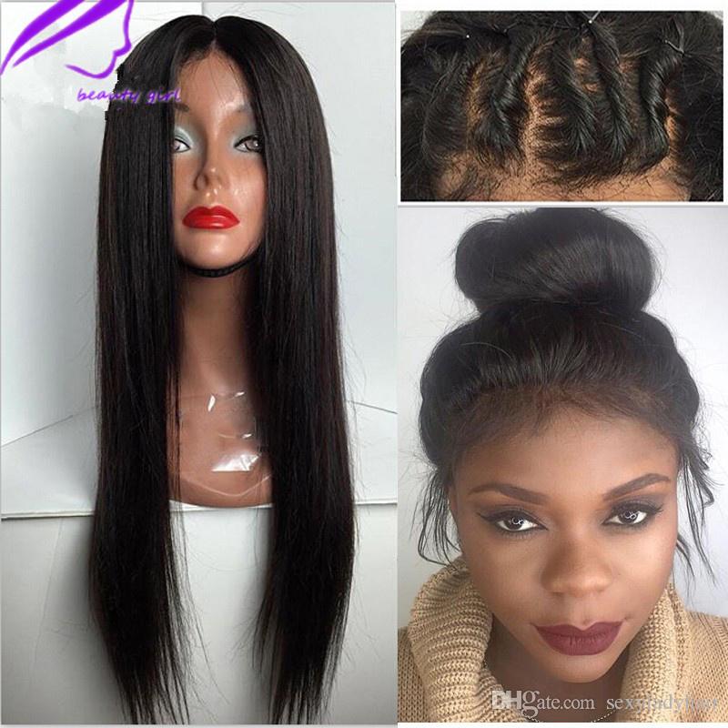 13x4 Lace Front simulation Human Hair Wigs Brazilian Straight Synthetic Wigs 360 Lace Frontal Wig Pre Plucked With Baby Hair for women