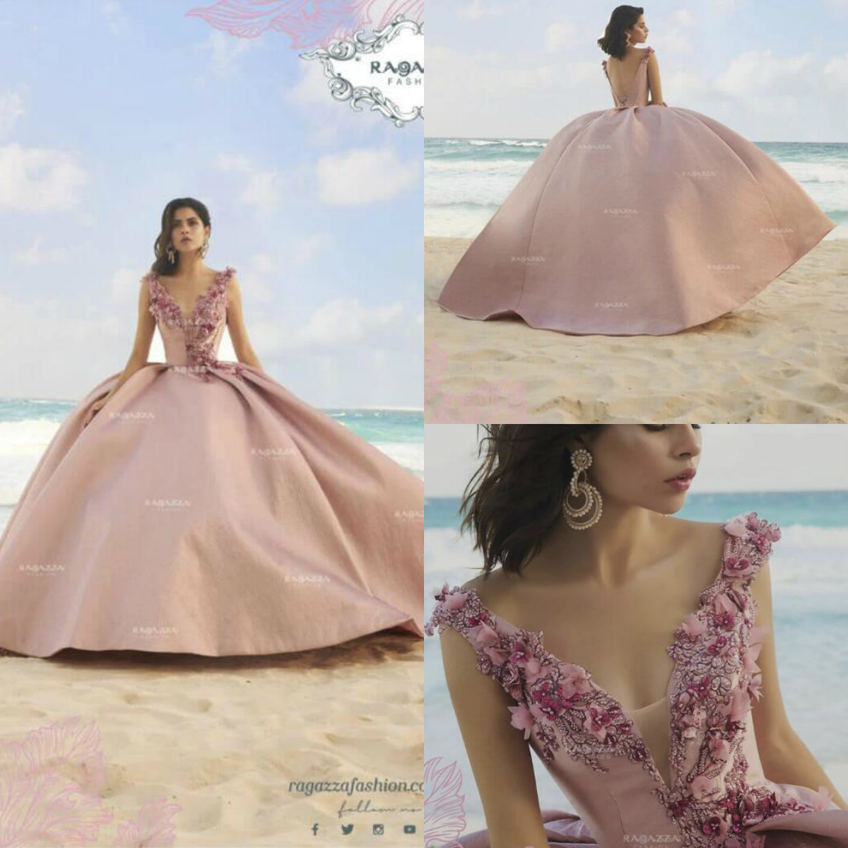 Luxury Ball Gown Quinceanera Dresses 3D Floral Appliques Beaded Bodice Corset Prom Dress V Neck Backless Princess Party Gowns, Royal blue
Luxury Ball Gown Quinceanera Dresses 3D Floral Appliques Beaded Bodice Corset Prom Dress V Neck Backless Princess Party Gowns, Royal blue