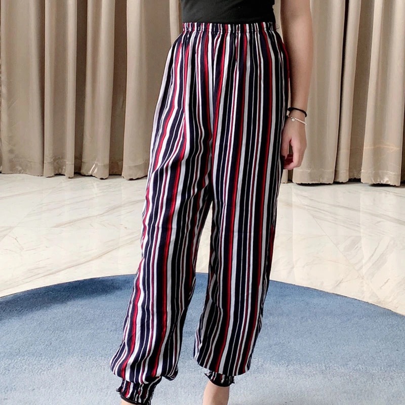 Baggy Pants for Women Plus Size Vintage Loose Trousers Elastic Wasit Harem Pants Women Summer Striped Korean Sport Sweatpants, Dqa02
Baggy Pants for Women Plus Size Vintage Loose Trousers Elastic Wasit Harem Pants Women Summer Striped Korean Sport Sweatpants, Dqa02