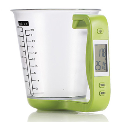 

Hostweigh Measuring Cup Kitchen Scales Digital Beaker Libra Electronic Tool Scale with LCD Display Temperature Measurement Cups