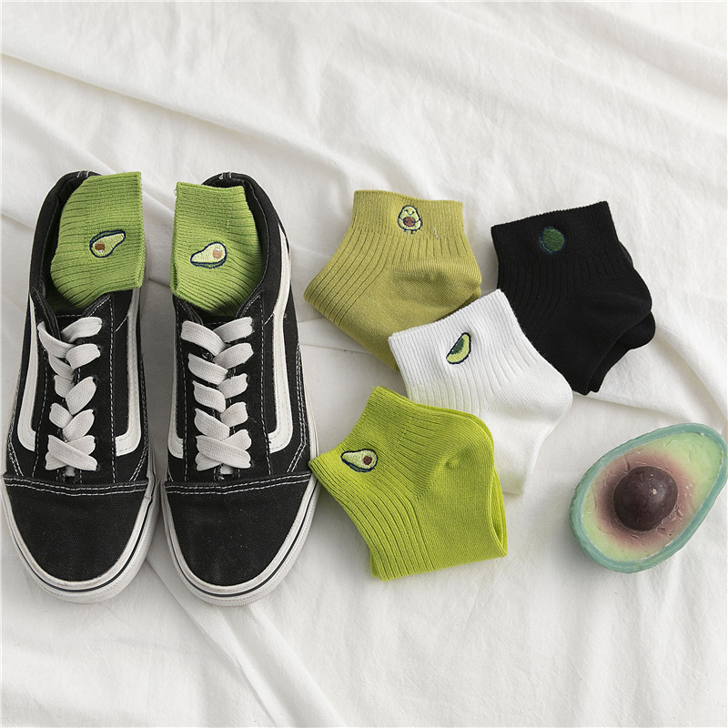 1Pairs Women's Socks Multicolors Ship Socks Elastic Avocado Pattern Breathable Cotton Japanese style, Black
1Pairs Women's Socks Multicolors Ship Socks Elastic Avocado Pattern Breathable Cotton Japanese style, Black