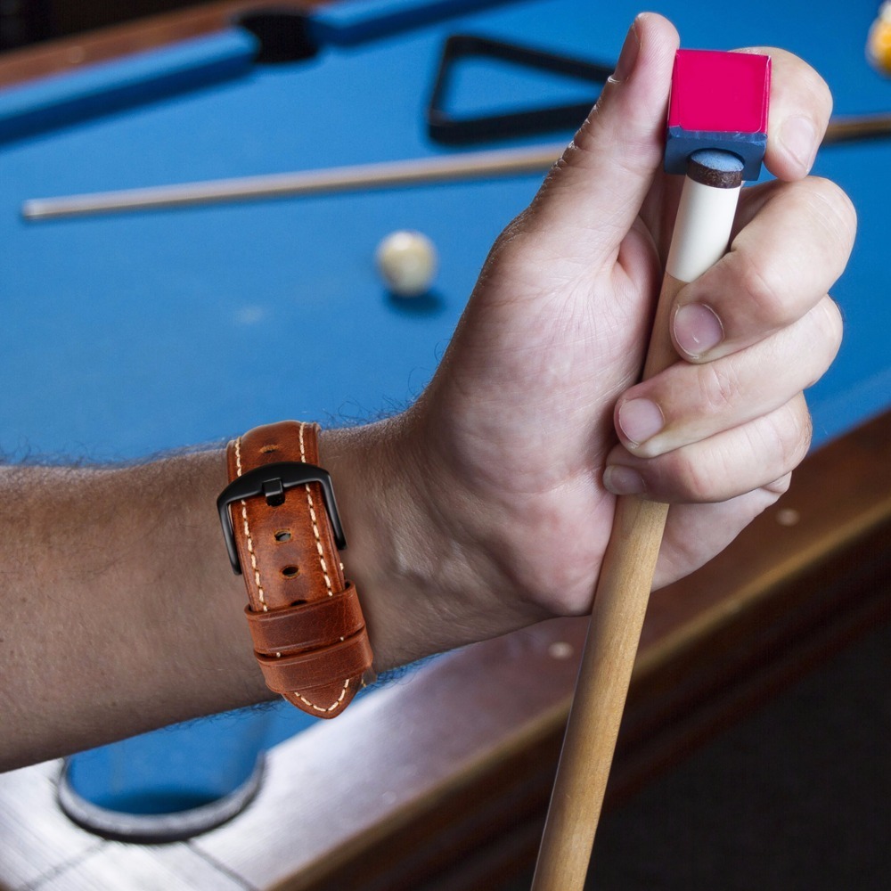Maikes Watchband Vintage Oil Wax Leather Strap Watch Bracelet 20mm 22mm 24mm Watch Accessories Watch Band For Panerai Citizen Y19070902