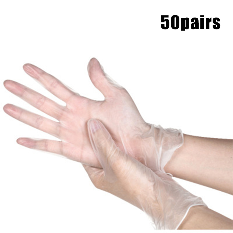 Hot 50 Pairs Disposable PVC Waterproof Gloves for Household Cleaning Baking Oil-proof Transparent D6
Hot 50 Pairs Disposable PVC Waterproof Gloves for Household Cleaning Baking Oil-proof Transparent D6