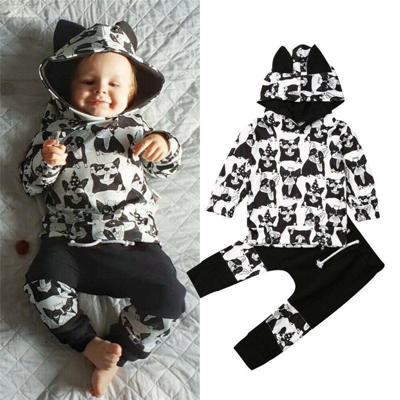 Autumn Winter Toddler Kid Baby Boy Girl Printed Clothes Set 2Pcs Hooded Pullover Tops+Pants 0-24M, Black
Autumn Winter Toddler Kid Baby Boy Girl Printed Clothes Set 2Pcs Hooded Pullover Tops+Pants 0-24M, Black