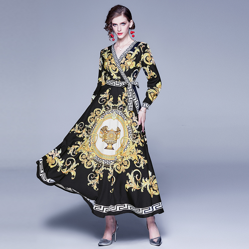 Luxury Baroque Printed Dress Runway 2021 Designer Vintage Long Sleeve V-Neck Ribbon Bow Holiday Prom Office Ladies A-Line Maxi Dresses Summe, Black;gray
Luxury Baroque Printed Dress Runway 2021 Designer Vintage Long Sleeve V-Neck Ribbon Bow Holiday Prom Office Ladies A-Line Maxi Dresses Summe, Black;gray