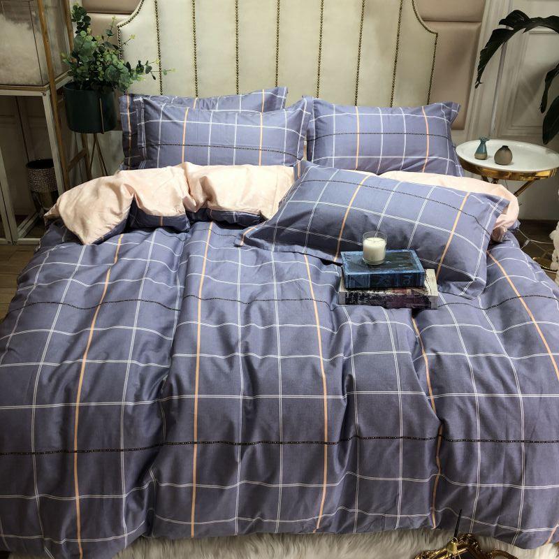 Blue Bedding Set Plaid Comforter Bedding Sets Long-staple cotton Pillowcases Queen Size Bed Bed Linen 4pcs New Product, Colour 3
Blue Bedding Set Plaid Comforter Bedding Sets Long-staple cotton Pillowcases Queen Size Bed Bed Linen 4pcs New Product, Colour 3