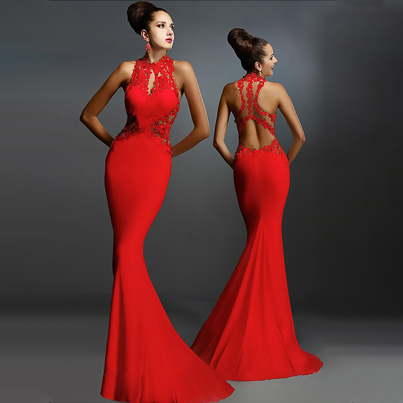 Fashion Backless Red Women Evening Party Dress Crew Neck Sleeveless Hollow Out Lady Long Dress Sexy Lace Wrap Woman Party, Black
Fashion Backless Red Women Evening Party Dress Crew Neck Sleeveless Hollow Out Lady Long Dress Sexy Lace Wrap Woman Party, Black