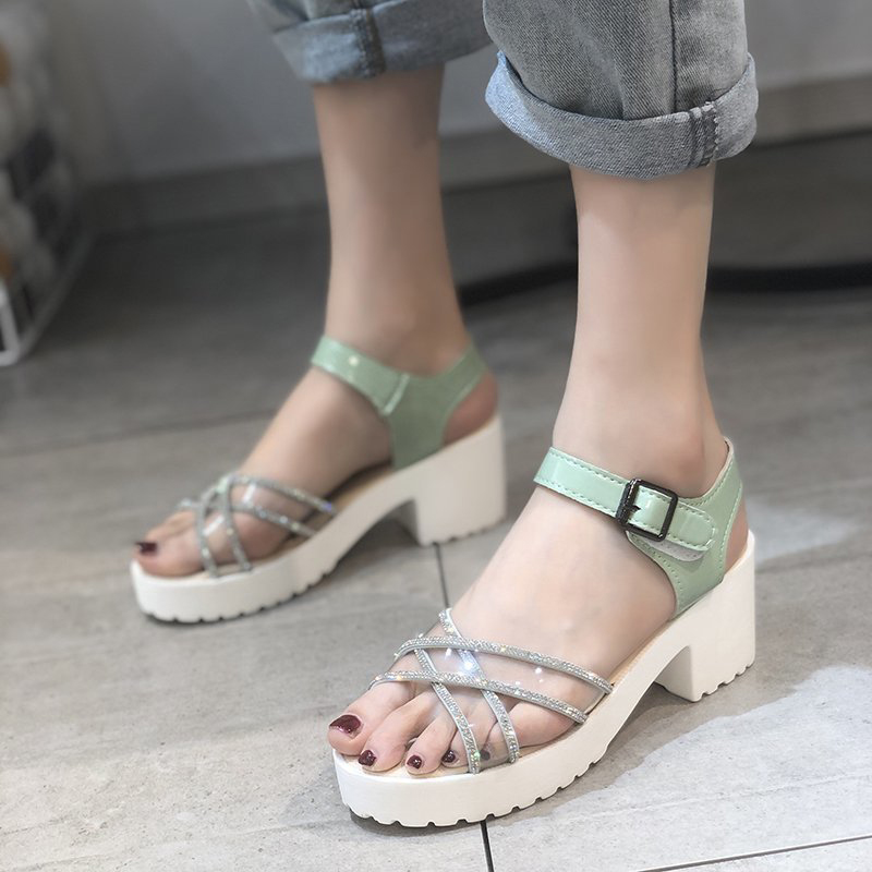 Women Sandals Bling Crystal Platform PU Low Heels Ladies Shoes Summer Fashion Comfort Buckle Strap Female 2020 Plus Size 33-45, Beige
Women Sandals Bling Crystal Platform PU Low Heels Ladies Shoes Summer Fashion Comfort Buckle Strap Female 2020 Plus Size 33-45, Beige