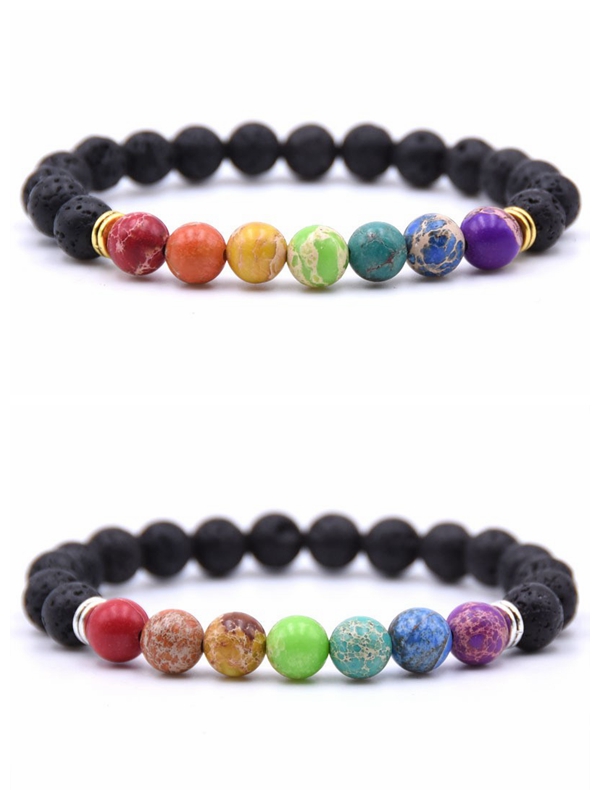 Seven Gems Men and Women Bracelets Adjustable Popular 2019 New Jewelry Essential Oil Diffusion Yoga