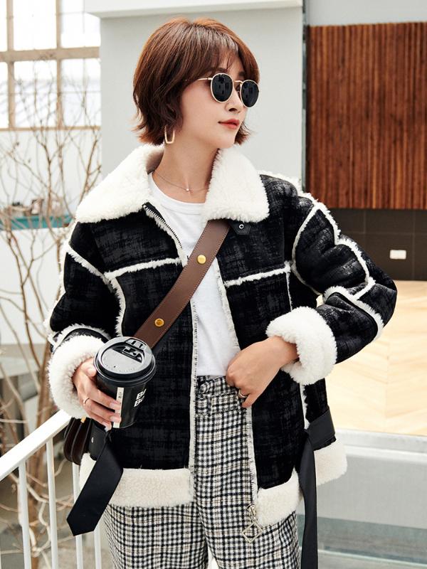 Fur Real Coat Female Lamb Fur Korean Jackets Winter Jacket Women 100% Wool Coat Leather Jacket Chaqueta Mujer MY3983, Black
Fur Real Coat Female Lamb Fur Korean Jackets Winter Jacket Women 100% Wool Coat Leather Jacket Chaqueta Mujer MY3983, Black