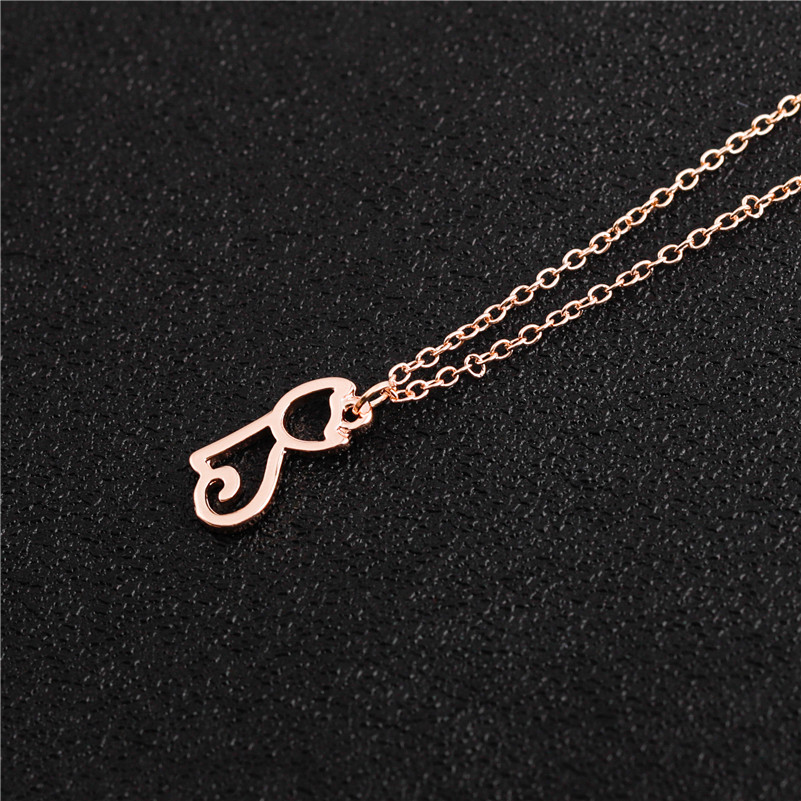 10PCS Cute Pet Cat Necklace Hollow Outline Minimalist Small Animal Lovely Pussy Kitty Cat Pendant Chain Necklaces for Women Couple