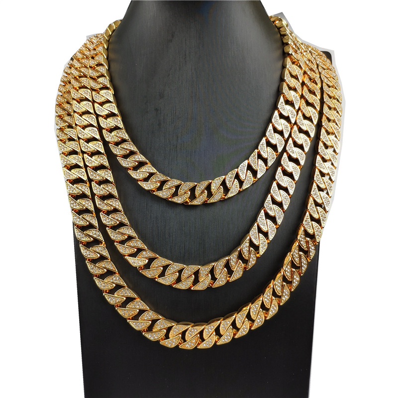 New Arrival Miami Cuban Link Chain Necklace 20Inch 22Inch 30Inch Iced Out Rhinestone Gold Silver Color Men Hiphop Necklace
New Arrival Miami Cuban Link Chain Necklace 20Inch 22Inch 30Inch Iced Out Rhinestone Gold Silver Color Men Hiphop Necklace