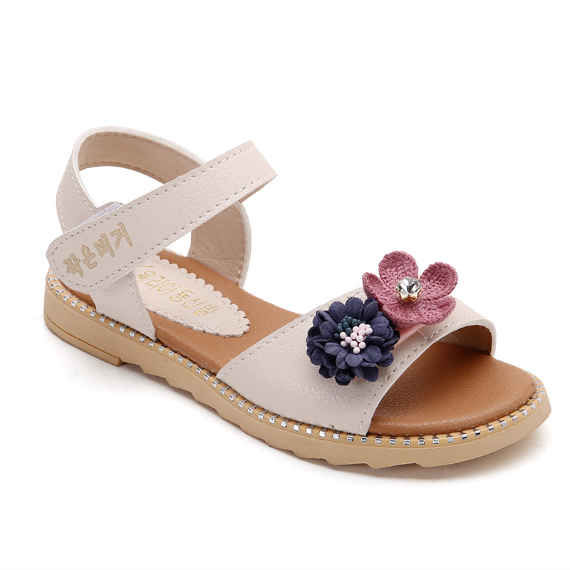 Girl's Sandals Children Kid's Princess's Summer Flat-heeled Sandals Cute Flower Soft Leather Big Girls Little Girl Casual Shoes, Blue
Girl's Sandals Children Kid's Princess's Summer Flat-heeled Sandals Cute Flower Soft Leather Big Girls Little Girl Casual Shoes, Blue