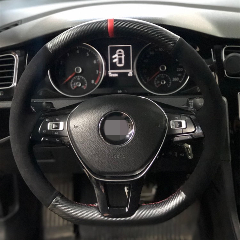 Car Steering Wheel Cover Carbon Fiber Leather Black Suede For Volkswagen VW Golf 7 Mk7 Touran Up New Polo Jetta Passat B8 Tiguan
Car Steering Wheel Cover Carbon Fiber Leather Black Suede For Volkswagen VW Golf 7 Mk7 Touran Up New Polo Jetta Passat B8 Tiguan