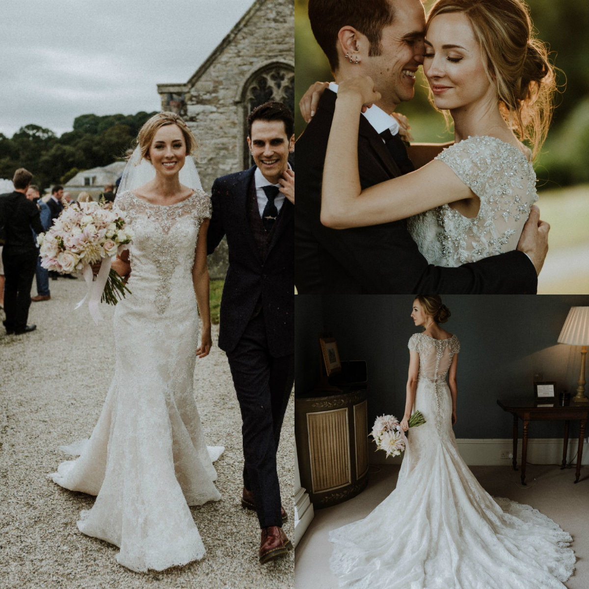 2020 Country Mermaid Wedding Dresses Crystal Lace Appliques Sweep Train Jewel Neck Trumpet Wedding Dress Beaded Plus Size Robes De Mariée, Gray
2020 Country Mermaid Wedding Dresses Crystal Lace Appliques Sweep Train Jewel Neck Trumpet Wedding Dress Beaded Plus Size Robes De Mariée, Gray